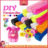 Ready Stock 100Pcs Colorful Chenille Stems Pipe Cleaners Diy Material For Art and Craft Dawai Jong D