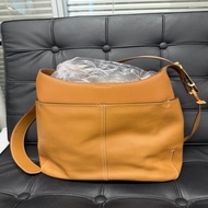 Delvaux 德爾沃 So Cool系列 小牛皮 金色金屬五金 單肩包 棕色