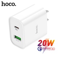 HOCO C80/C80  Plus USB C Wall Charger 20W Compact Fast Charger Adapter for iPhone 1212 Pro12 Pro Max
