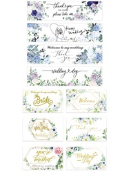 24 Pcs/6 Pcs/Set Of Back-To-School Water Bottle Stickers, 9.4 Inches X 1.9 Inches And 3.5*2 Inches W