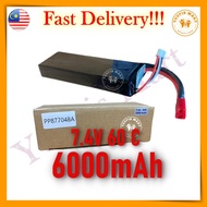 Lipo Battery 7.4v 6000mah 60C T-PLUG