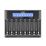 Yonii ALL8ชิ้นแบตเตอรี่1.2V NI-MH AA2800mAh/AAA ชาร์จไฟได้ถ่าน AA 3A NiMH แบตเตอรี่2A AAA พร้อมที่ชา