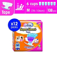 Lifree Super Absorbent Tape M9/ L8 (12 Packs)