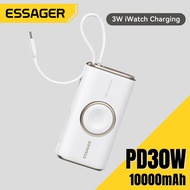 Essager pd30w 10000mah sạc dự phòng s xách tay màn hình hiển thị kỹ thuật số với loại c cáp sạc nhan
