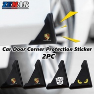 2/4Pcs Porsche Car Door Corner Protector Sticker Rubber Car Door Corner Anti-collision Sticker Anti 