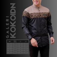 BAJU KEMEJA KOKO PRIA LENGAN PANJANG KOMBINASI BATIK SM L XL TERBARU