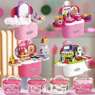 Bucket Bag Suitcase Play House Toys Makeup Tools Kitchen Medical Tools Gift Toys