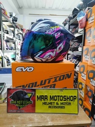 Evo RX5 riot blue halface helmet