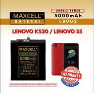 Baterai LB002 Compatible Lenovo K520 / Lenovo S5 Double Power 5000mAh