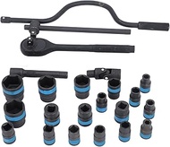 Generic 24PCS Mechanics Socket Tool Set, 1/2 Inch 8‑32mm Metric Drive Impact Socket Dual Directional