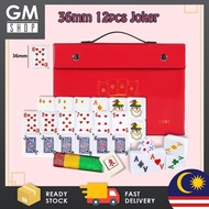 GMSHOP 3Player 4Player Mahjong Rummy Lami Poker Full White Set Alphapet Mahjong Board