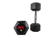 UFC Octagon Dumbbells, Rubber Coated Steel Dumbbell Sets sizes 2.5 to 10kg Weights Home Gym