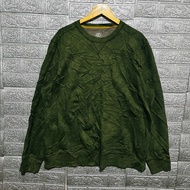 GH BASS VINTAGE CREW NECK PULLOVER SWEATSHIRT SHIRT LONG SLEEVE GREEN XL 25x30