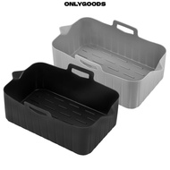 ONLYGOODS Air Fryer Basket, Silicone Rectangle Air Fryer Baking Tray, Reusable Air Fryer Mold Tray f