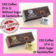 Lingzhi Coffee CEO Cafe | 3-in1 or 4-in-1 | Yung Kien Ganoderma | Lu Chun | Shuang Hor  Premix | Halal | Expiry May 2025