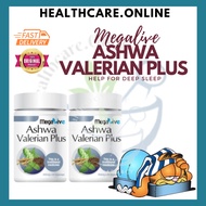 SUPPLEMENT ASHWA VALERIAN PLUS 2 x 60's [ HELP FOR DEEP SLEEP ] [ SUKAR TIDUR, KERAP BANGUN MALAM ]