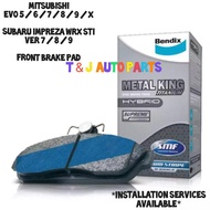 Bendix Metal King FRONT Brake Pad Subaru Impreza WRX STI V7 V8 V9 GDB 2.0 2.5 EJ20 EJ25 DB1678MKT