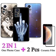 2 IN 1 Case Infinix Zero X Neo With Two Piece Ceramic Protector Screen