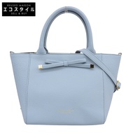 二手 Blue Label Crestbridge RIBON皮革兩用肩包/手提包，女士，藍色