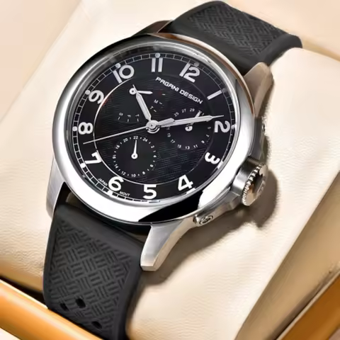 PAGANI DESIGN New Men's Quartz Watch VH88 Multifunction Stainless Steel Sapphire Glass Business Spor