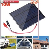 BJ 10W 12V Outdoor Portable Solar Panel with Clip for 9-12V Battery Charging