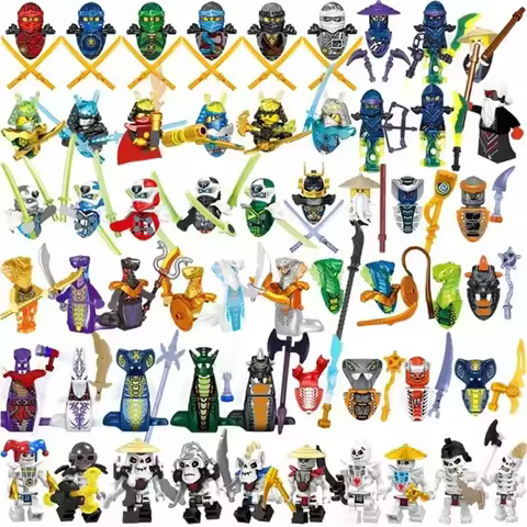 24 Pieces Anime Characters Ninja Figures Garmadon Jay Lloyd Samukai Cole Harumi Ultra Violet Pyro Sn