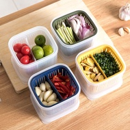 Ginger Garlic Storage Box Drainer container Kitchen Fresh-keep food container food box bekas simpan bawang