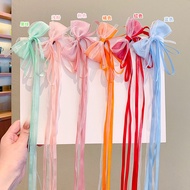 hair clip ribbon hair ribbon for woman hairnet with ribbon Children Super Fairy Bow Streamer Hairpin