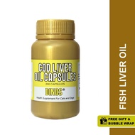 Dinos Fish Liver Oil For Dogs & Cats 200 Capsules Cod Liver Oil