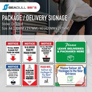 Please Drop Your Parcel Here Leave your Delivery Order Storage Box Leave Packages Tinggalkan Disini 