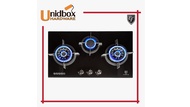 EFH 7635 WT VGB 78CM Tempered Glass Gas Hob/EF/3 Burners/Kitchen Appliances/Cooking Hobs/Gas Stove/Kitchen Collections