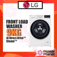 LG 9kg Front Load Washer FV1209S5WA with AI Direct Drive and Steam Washing Machine Mesin Basuh