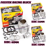 PRO-X FASSTEK RACING BLOCK CERAMIC SLEEVE 32 FJN PISTON 62MM 63MM 66MM LC135 Y15ZR FZ150 LC Y15 FZ V