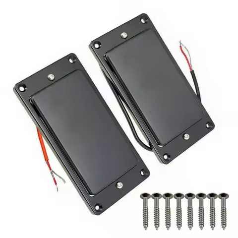 2Pcs Guitar Sealed Humbucker Pickups Set, Double Coil Neck & Bridge Pickup, Replacement Parts for LP