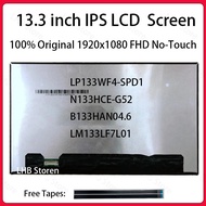 13.3" Laptop LCD Screen LP133WF4-SPD1 N133HCE-G52 B133HAN04.6 LM133LF7L01 Display Matrix Panel Repla
