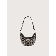 Bonia Black Nadia Monogram Shoulder Bag