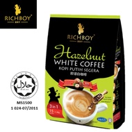 (C) RICHBOY 3in1 HAZELNUT WHITE COFFEE (15sachetx 40g)
