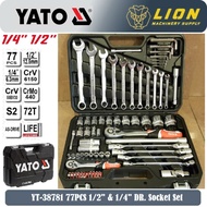 Yato 77pcs 1/2˝, 1/4˝ Dr. Socket and Tool Sets YT-38781 - Original Brand POLAND & Heavy Duty - Life 