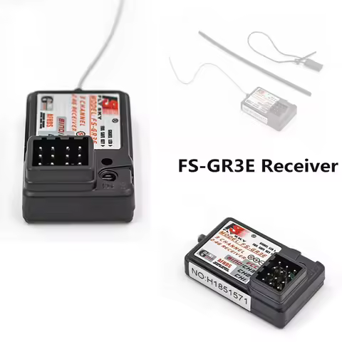1/2PCS Flysky FS-GR3E 3 Channel 2.4G GR3E Receiver AFHDS with Failsafe GT3B GR3C Upgrade for RC Car 