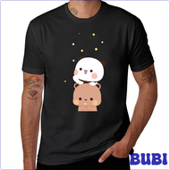[Bubu] Bubu Dudu Panda-Buu-Bear And Panda Bubu Dudu-หมีแพนด้าหมีบอลลูนฮักเสื้อยืด LOVE เสื้อยืดธรรมด