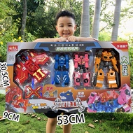 Agent Team Mini Toys Transforming Toys Assembling Boys Children remai#四变形恐龙全套8cc机器人合一 9HW2