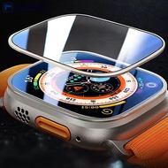【OMALL】 Tempered Glass for Watch Ultra 3 Ultra 2 49mm Titanium Alloy Frame Border Protection iWatch 