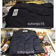 Set baju celana seragam pdl hitam brimob asli jatah polri / satpam
