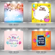 Photobooth Backdrop / Backdrop Tarpaulin Saiz 5x5ft, 6x6ft, 7x7ft, 8x8ft, 10x10ft untuk Majlis Birth