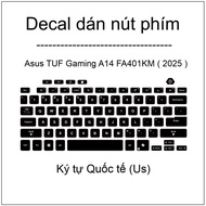 Key button Decal for Asus TUF Gaming A14 FA401KM (2025)