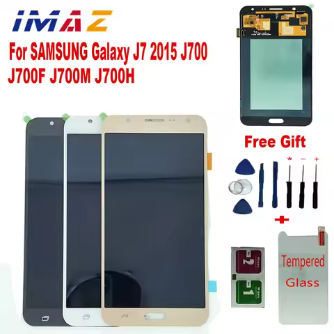 IMAZ SUPER AMOLED 5.5" LCD For Samsung Galaxy J7 2015 J700 J700F J700H/M LCD Display Touch Screen Di