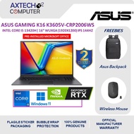 Asus K16 K3605V-CRP2006WS 16'' WUXGA Gaming Laptop Indie Black ( i5-13420H, 8GB, 512GB SSD, RTX3050 