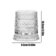 Tumbler Whiskey Glass with Base Crystal Whiskey Glasses Rotating Whiskey Glass Wine Cup beer glass h