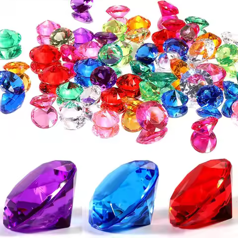 Pirate Treasure Jewels Acrylic Diamonds Gems 40/30/19MM Birthday Party Give Away Gifts For Children 