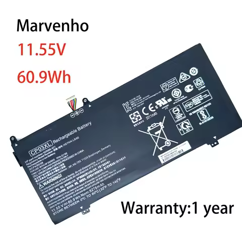 Marvenho New 11.55V 5275mAh 60.9Wh CP03XL CP03060XL Laptop Battery For HP Spectre x360 13-ae000 Seri